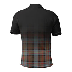 Cameron of Erracht Weathered Tartan Crest Polo Shirt - Thistle Black Style