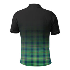 Kennedy Ancient Tartan Crest Polo Shirt - Thistle Black Style