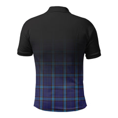 Kirkaldy Tartan Crest Polo Shirt - Thistle Black Style