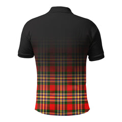 MacGill Modern Tartan Crest Polo Shirt - Thistle Black Style