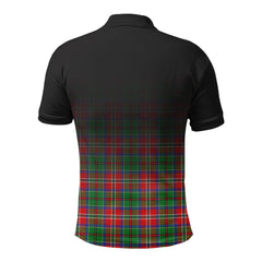 McCullough Tartan Crest Polo Shirt - Thistle Black Style