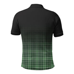 McDonald Lord of the Isles Hunting Tartan Crest Polo Shirt - Thistle Black Style