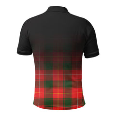 McPhee Tartan Crest Polo Shirt - Thistle Black Style