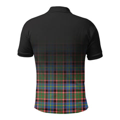 Norvel (or Norvill) Tartan Crest Polo Shirt - Thistle Black Style