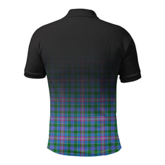 Ralston Tartan Crest Polo Shirt - Thistle Black Style