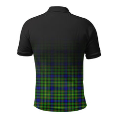 Rollo Modern Tartan Crest Polo Shirt - Thistle Black Style