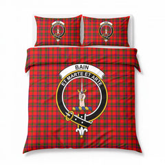 Bain Tartan Crest Bedding Set