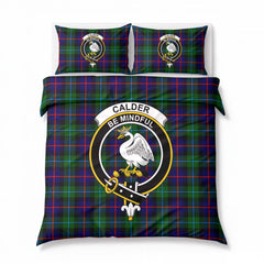 Calder (Calder-Campbell) Tartan Crest Bedding Set
