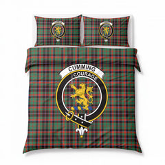 Cumming Hunting Ancient Tartan Crest Bedding Set