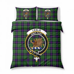 Leslie Hunting Tartan Crest Bedding Set