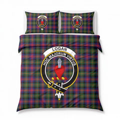 Logan Modern Tartan Crest Bedding Set