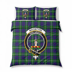 MacIntyre Hunting Modern Tartan Crest Bedding Set
