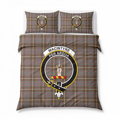 MacIntyre Hunting Weathered Tartan Crest Bedding Set