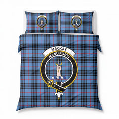 MacKay Blue Tartan Crest Bedding Set