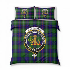 MacThomas Modern Tartan Crest Bedding Set