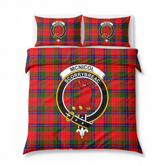 McNicol (of Scorrybreac) Tartan Crest Bedding Set