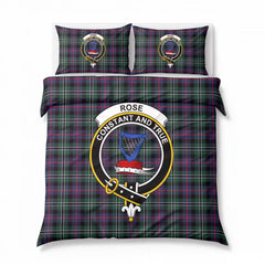 Rose Hunting Modern Tartan Crest Bedding Set