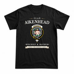 Aikenhead Tartan Crest Mischief and Mayhem T-shirt