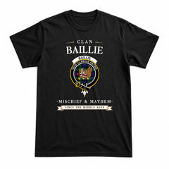 Baillie Tartan Crest Mischief and Mayhem T-shirt