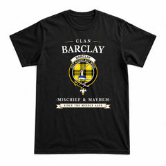 Barclay Dress Modern Tartan Crest Mischief and Mayhem T-shirt