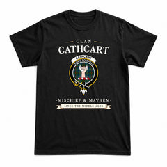 Cathcart Tartan Crest Mischief and Mayhem T-shirt