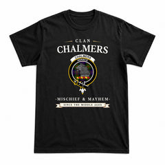 Chalmers Tartan Crest Mischief and Mayhem T-shirt