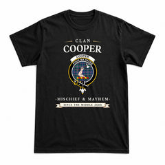 Cooper Ancient Tartan Crest Mischief and Mayhem T-shirt