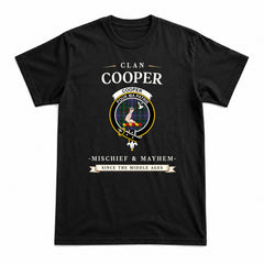 Cooper Tartan Crest Mischief and Mayhem T-shirt