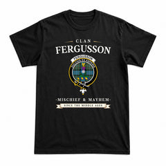 Fergusson Ancient Tartan Crest Mischief and Mayhem T-shirt
