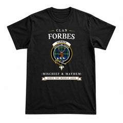 Forbes Ancient Tartan Crest Mischief and Mayhem T-shirt