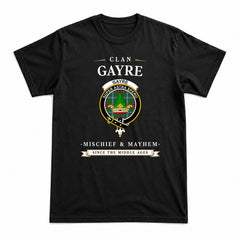 Gayre Tartan Crest Mischief and Mayhem T-shirt