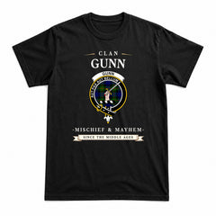 Gunn Modern Tartan Crest Mischief and Mayhem T-shirt