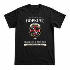 Hopkirk Tartan Crest Mischief and Mayhem T-shirt