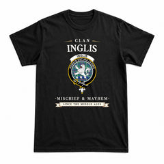 Inglis Ancient Tartan Crest Mischief and Mayhem T-shirt