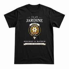 Jardine Tartan Crest Mischief and Mayhem T-shirt