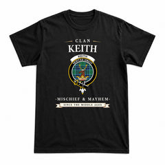 Keith Ancient Tartan Crest Mischief and Mayhem T-shirt