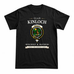 Kinloch Tartan Crest Mischief and Mayhem T-shirt