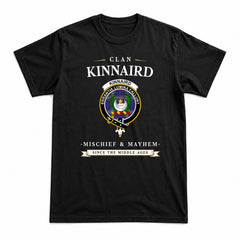 Kinnaird Tartan Crest Mischief and Mayhem T-shirt