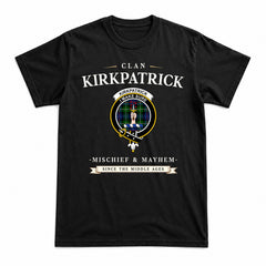 Kirkpatrick Tartan Crest Mischief and Mayhem T-shirt