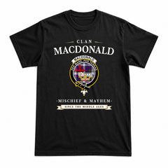 MacDonald Dress Modern Tartan Crest Mischief and Mayhem T-shirt