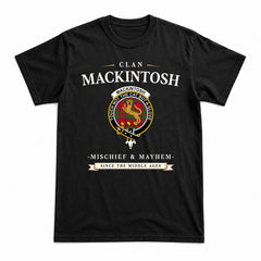 MacKintosh Modern Tartan Crest Mischief and Mayhem T-shirt