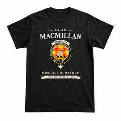 MacMillan Clan Tartan Crest Mischief and Mayhem T-shirt