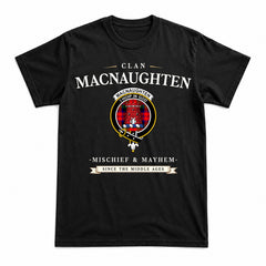 MacNaughten Tartan Crest Mischief and Mayhem T-shirt