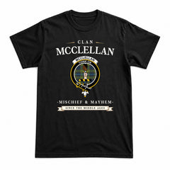 McClellan Ancient Tartan Crest Mischief and Mayhem T-shirt