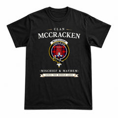 McCracken Tartan Crest Mischief and Mayhem T-shirt