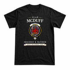 McDuff Hunting Modern Tartan Crest Mischief and Mayhem T-shirt