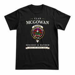 McGowan Tartan Crest Mischief and Mayhem T-shirt