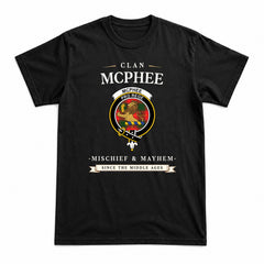 McPhee Tartan Crest Mischief and Mayhem T-shirt
