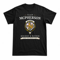 McPherson Dress Modern Tartan Crest Mischief and Mayhem T-shirt
