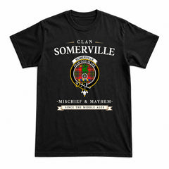 Somerville Tartan Crest Mischief and Mayhem T-shirt